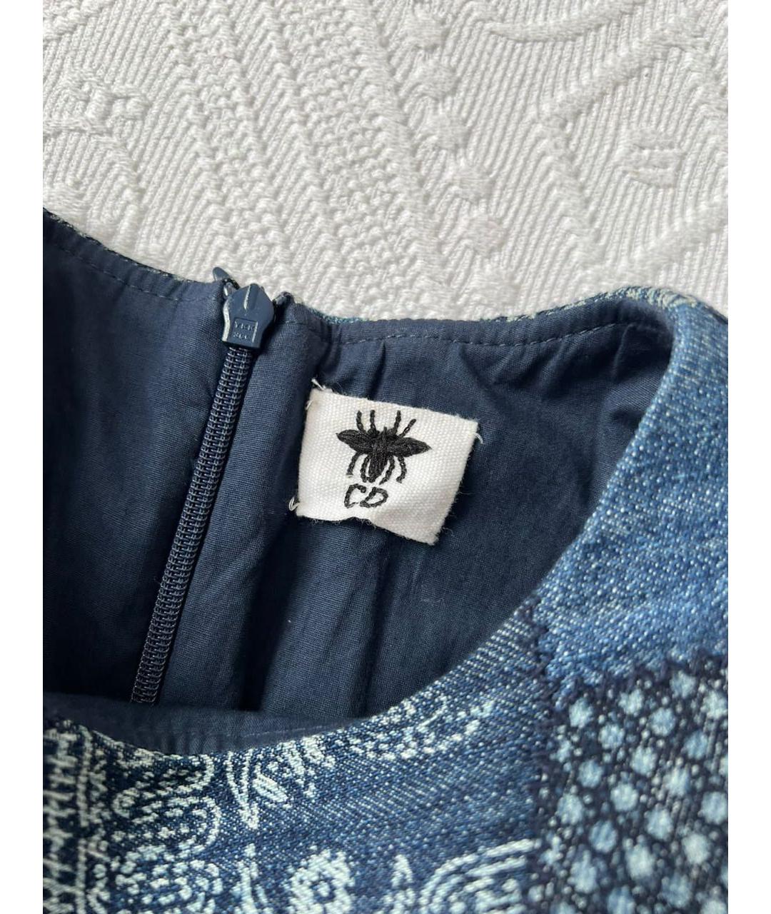 CHRISTIAN DIOR Синее повседневное платье, фото 7