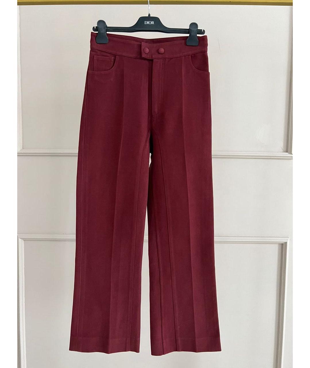 CELINE Бордовые брюки широкие, фото 8