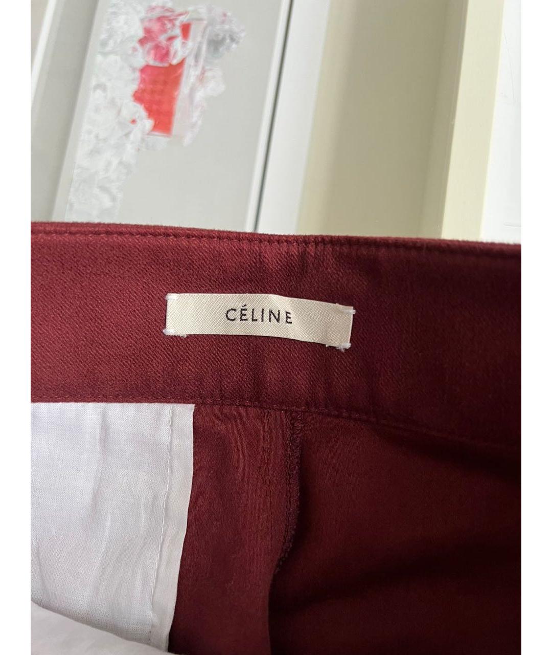 CELINE Бордовые брюки широкие, фото 5
