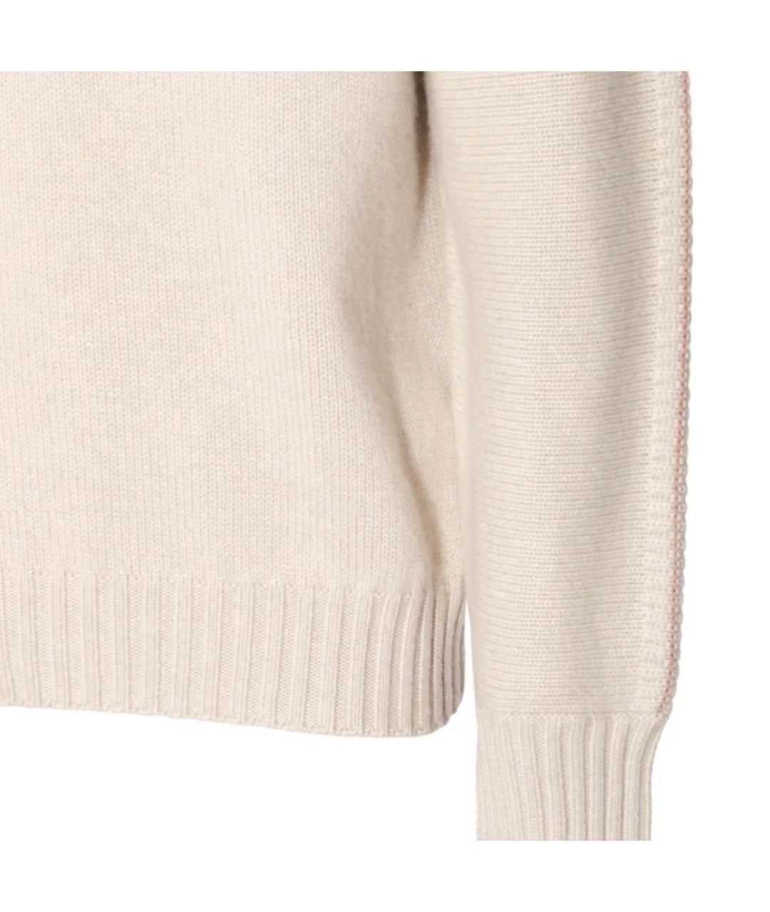 LORO PIANA Бежевый кашемировый джемпер / свитер, фото 7