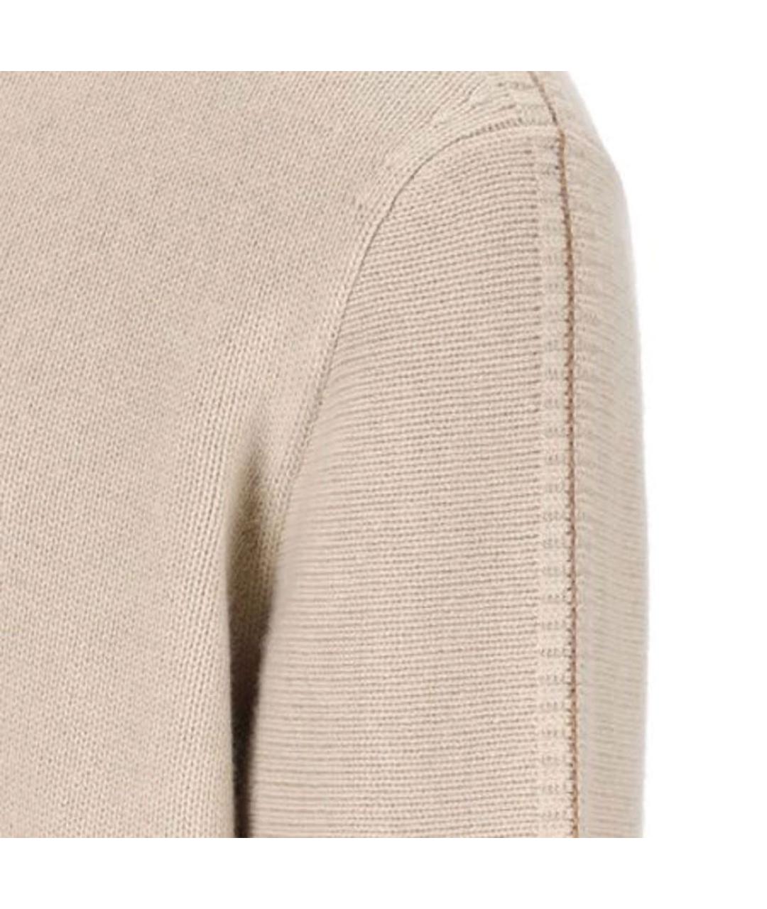 LORO PIANA Бежевый кашемировый джемпер / свитер, фото 6