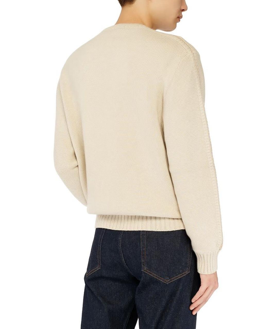 LORO PIANA Бежевый кашемировый джемпер / свитер, фото 3