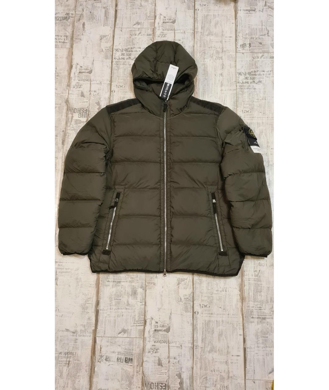 STONE ISLAND Хаки пуховик, фото 3