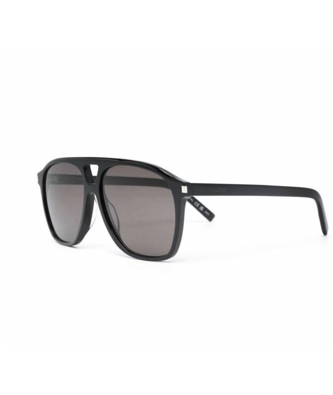 SAINT LAURENT Черные пластиковые солнцезащитные очки, фото 2