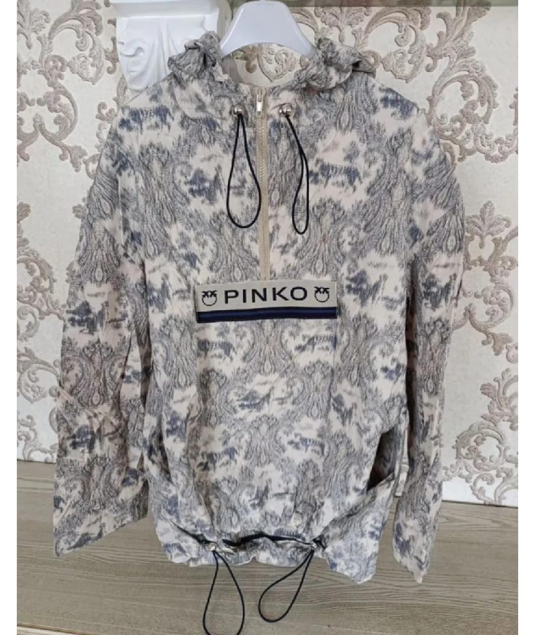 PINKO Серая хлопковая куртка, фото 5