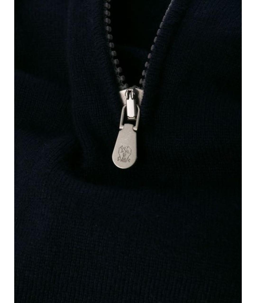 BRUNELLO CUCINELLI Темно-синий кашемировый джемпер / свитер, фото 6