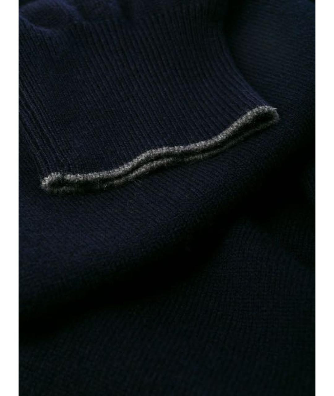 BRUNELLO CUCINELLI Темно-синий кашемировый джемпер / свитер, фото 7