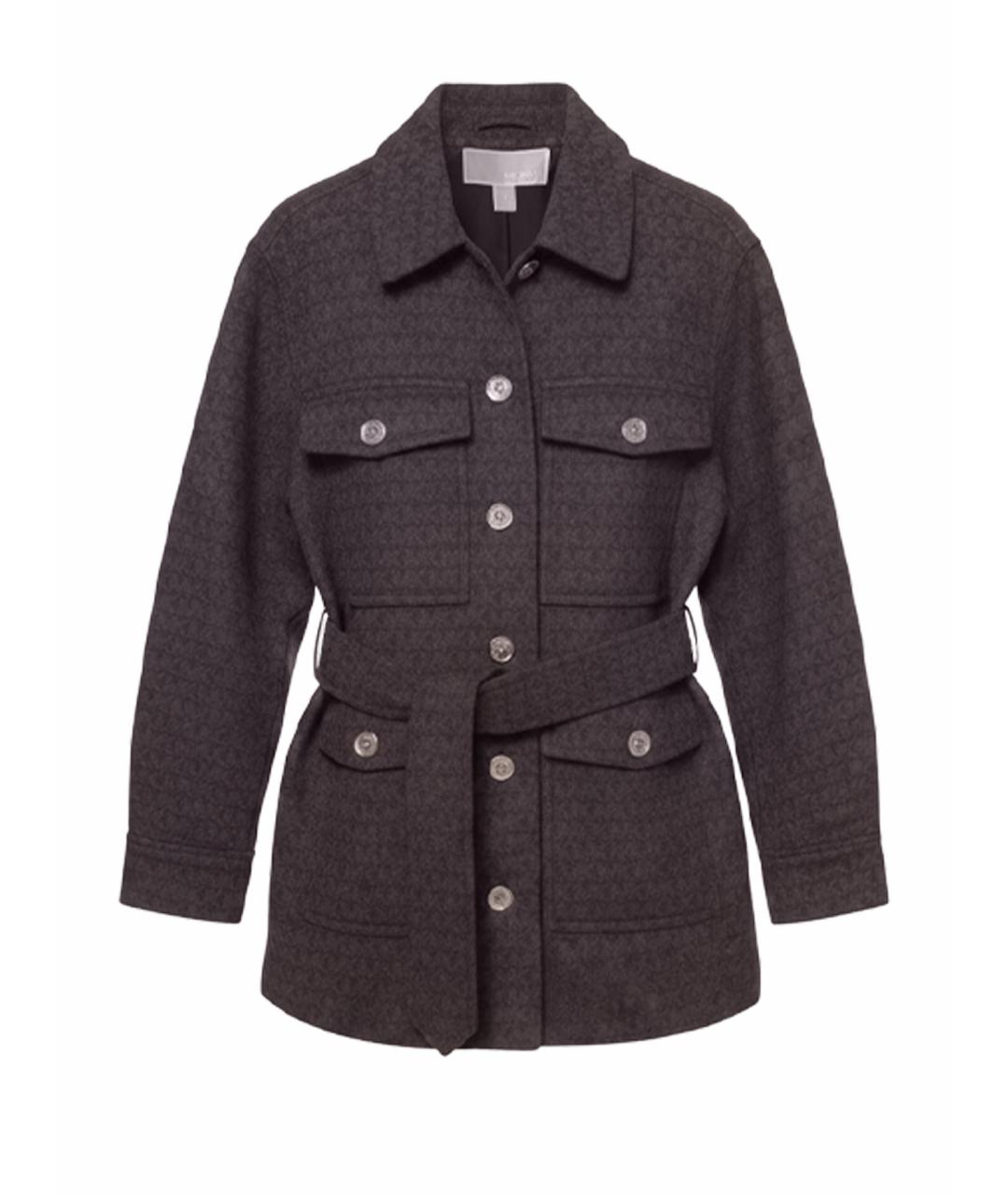 MICHAEL KORS Коричневое шерстяное пальто, фото 1