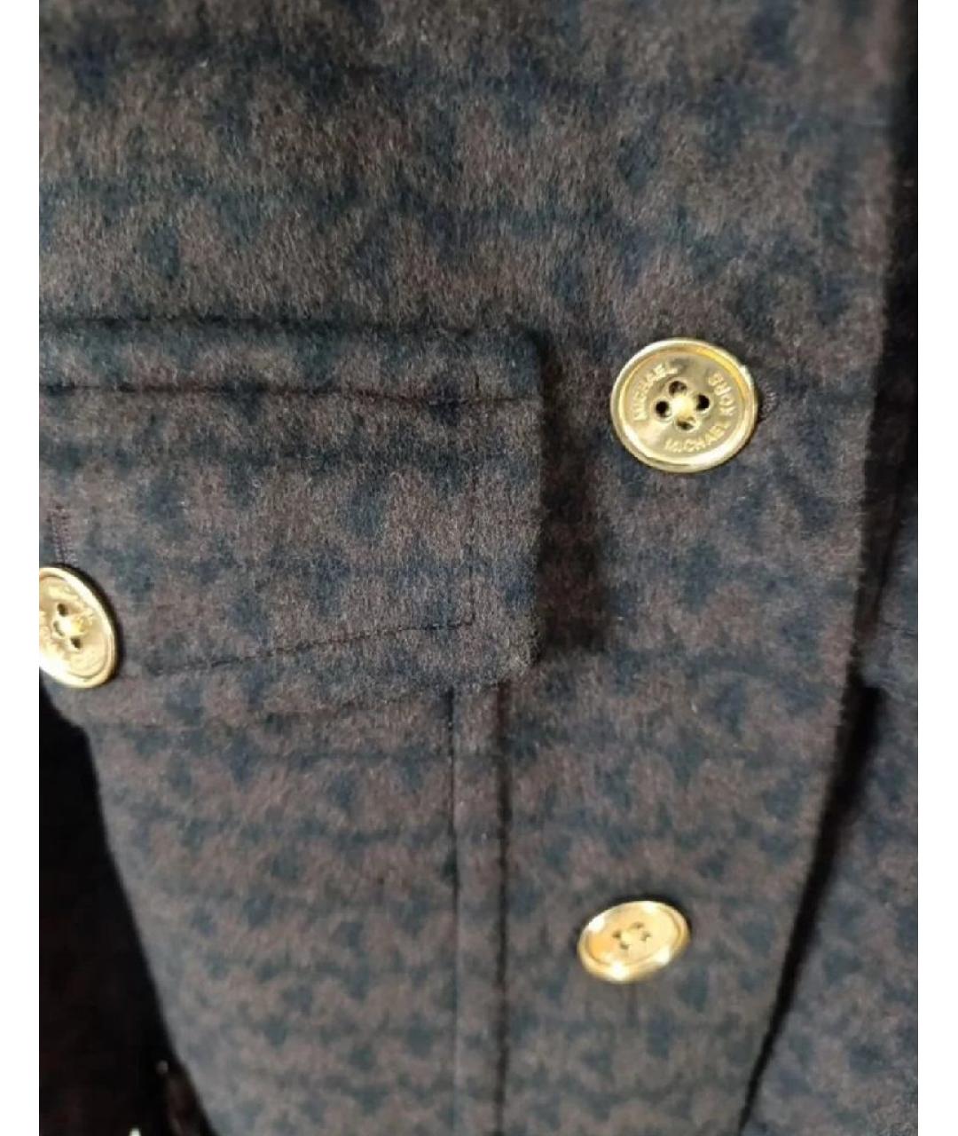 MICHAEL KORS Коричневое шерстяное пальто, фото 4