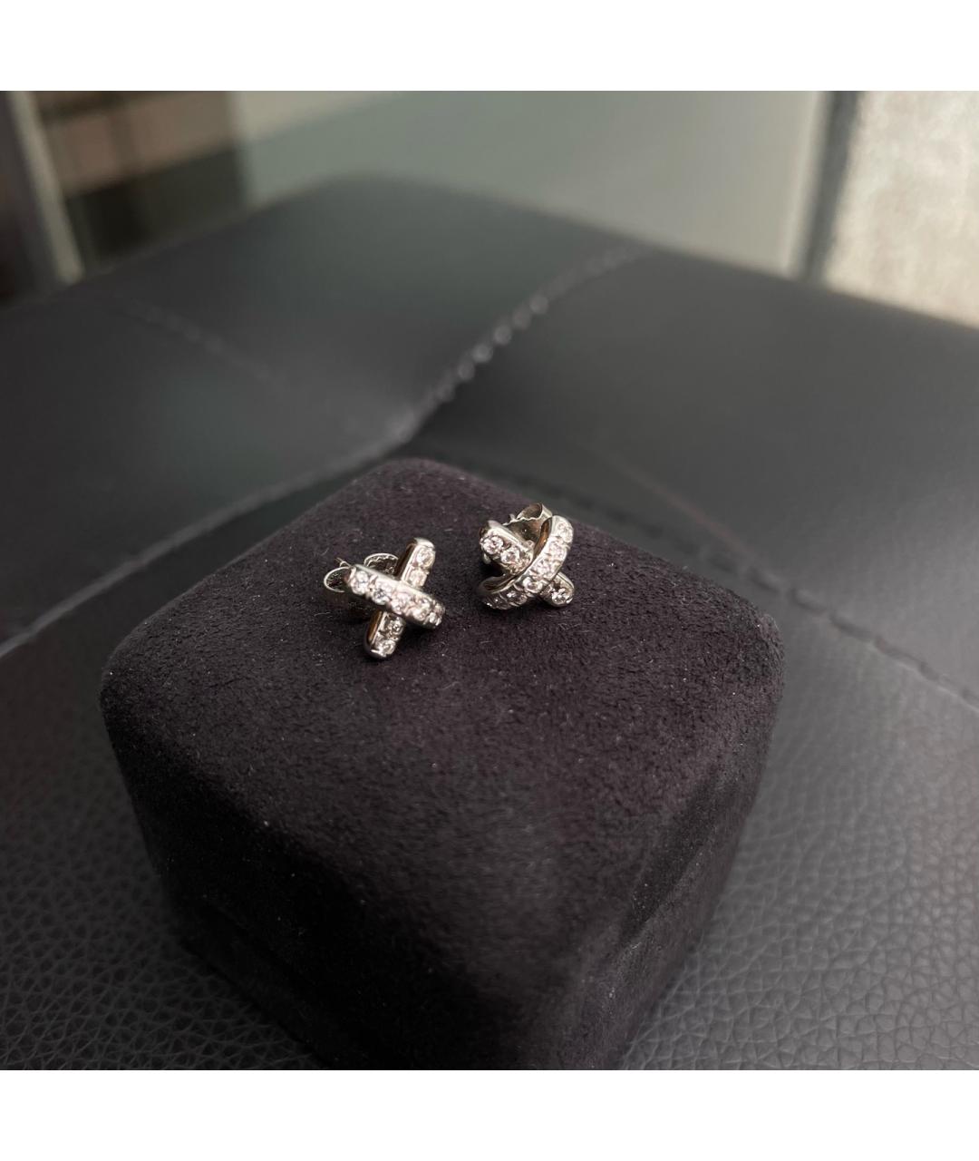 TIFFANY&CO Серебряные платиновые серьги, фото 2