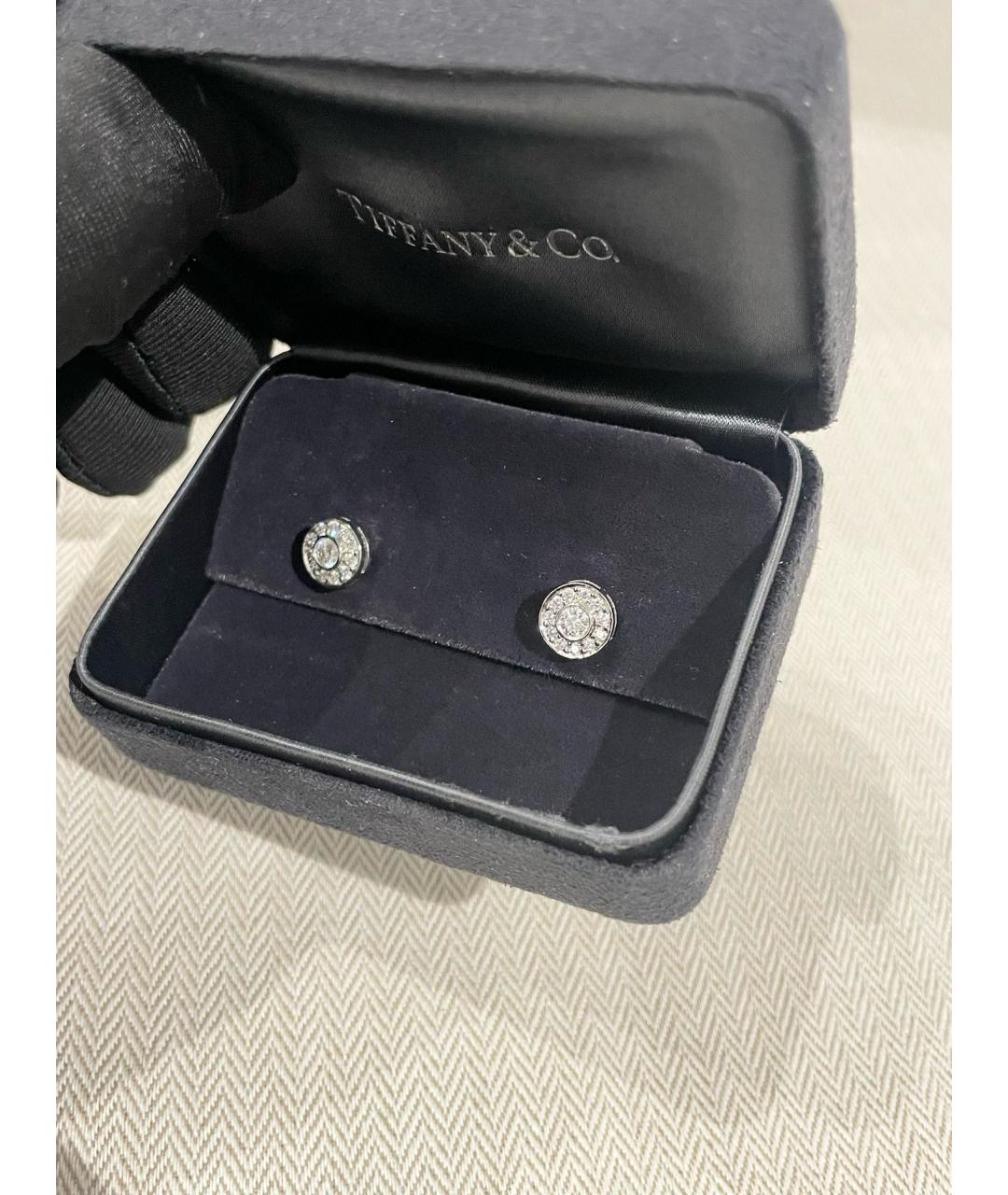 TIFFANY&CO Серебряные платиновые серьги, фото 3