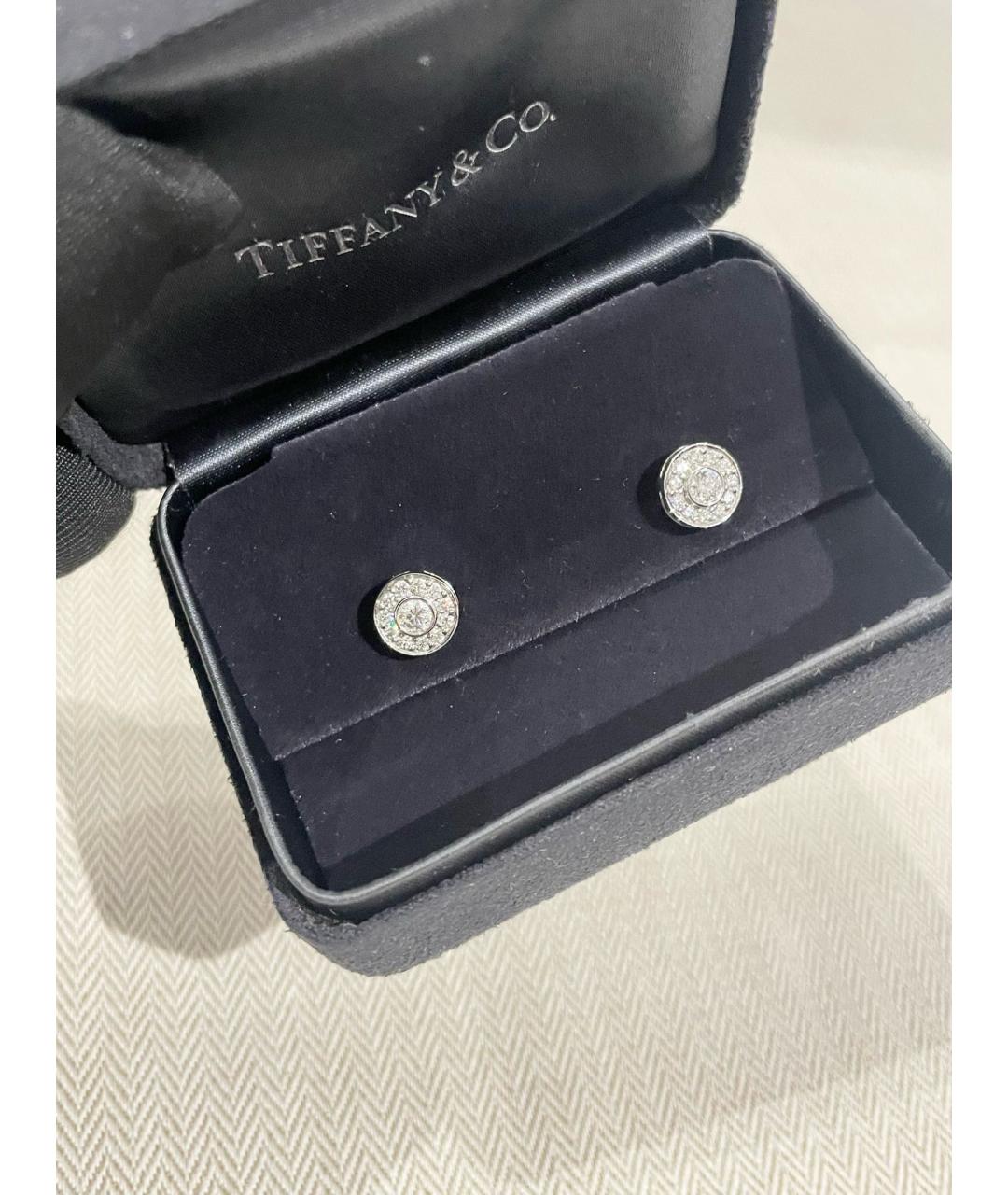 TIFFANY&CO Серебряные платиновые серьги, фото 2