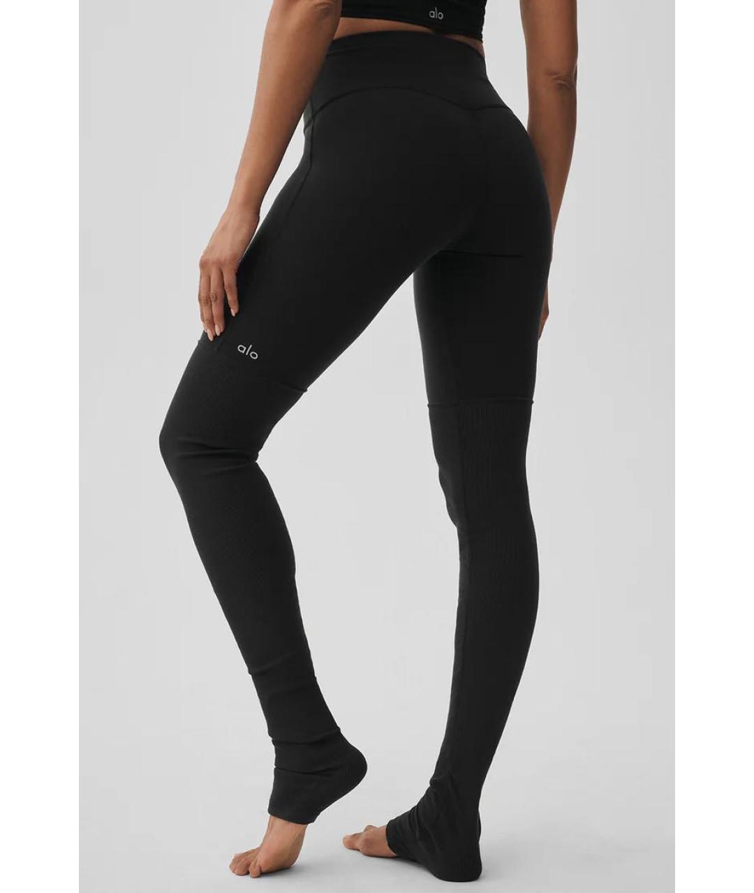 ALO YOGA Черные леггинсы и велосипедки, фото 6