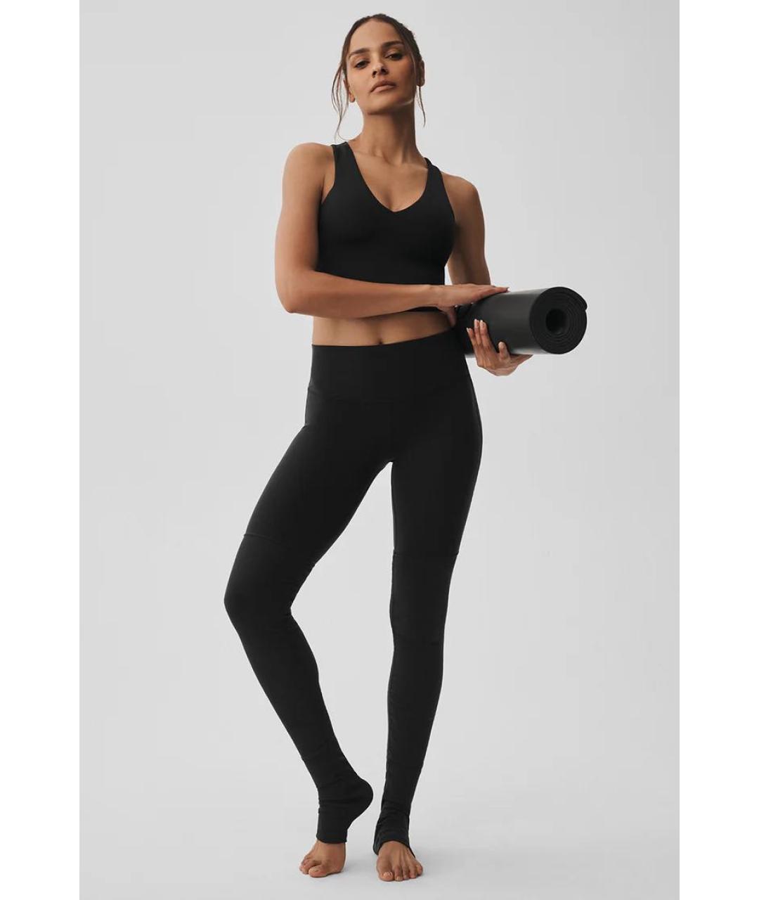 ALO YOGA Черные леггинсы и велосипедки, фото 3