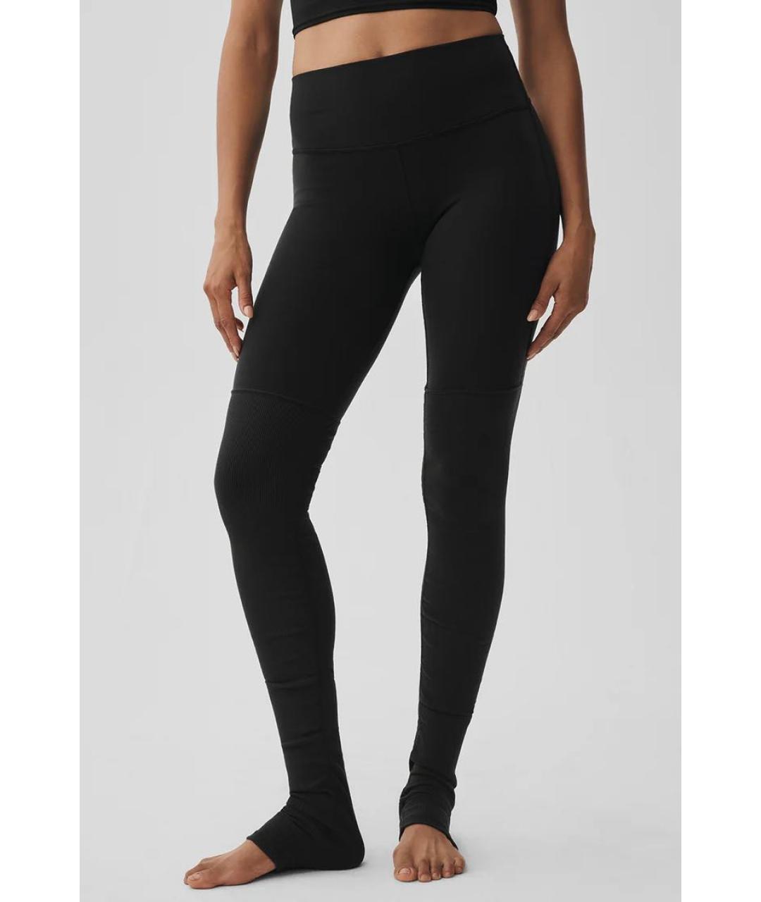 ALO YOGA Черные леггинсы и велосипедки, фото 7