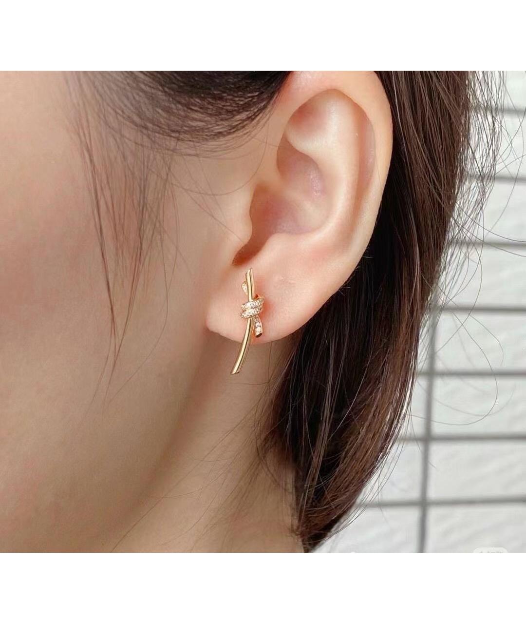 TIFFANY&CO Золотые серьги из розового золота, фото 4