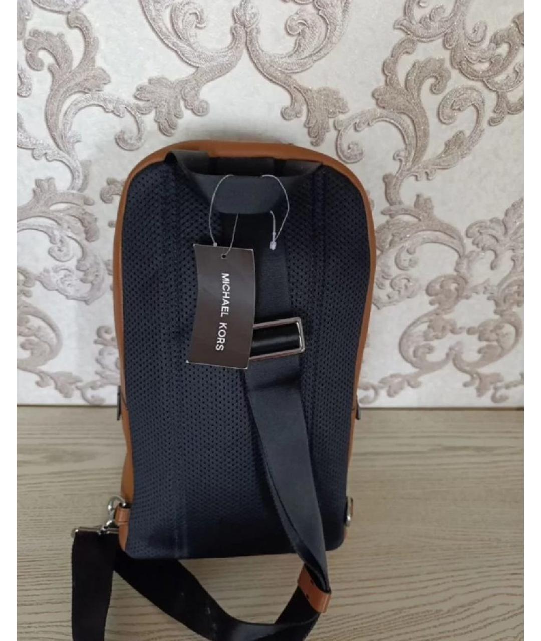 MICHAEL KORS Коричневый кожаный рюкзак, фото 2