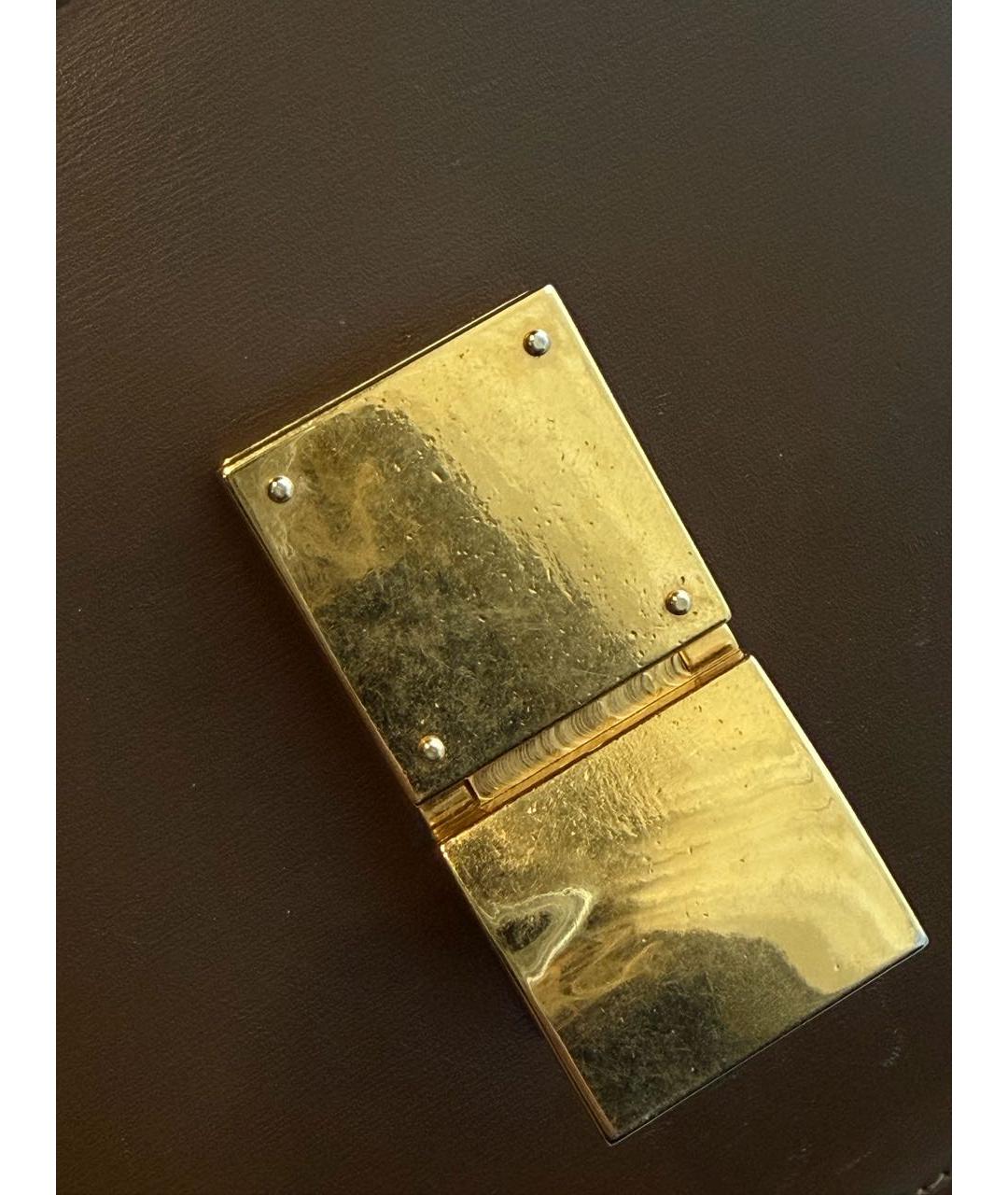 CELINE Коричневая кожаная сумка через плечо, фото 6