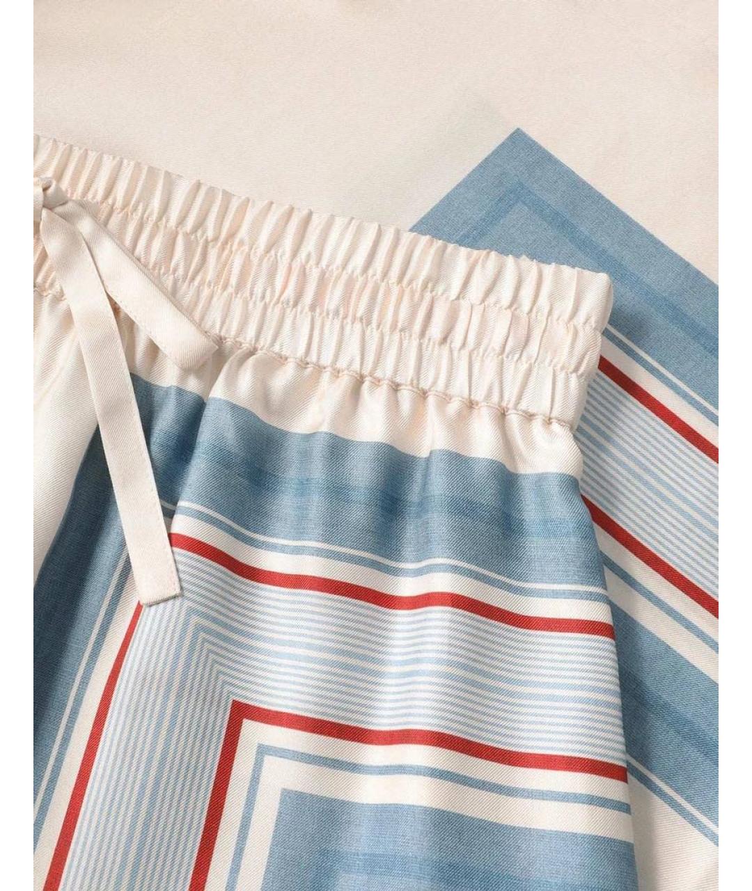 ZIMMERMANN Голубые шелковые брюки широкие, фото 5