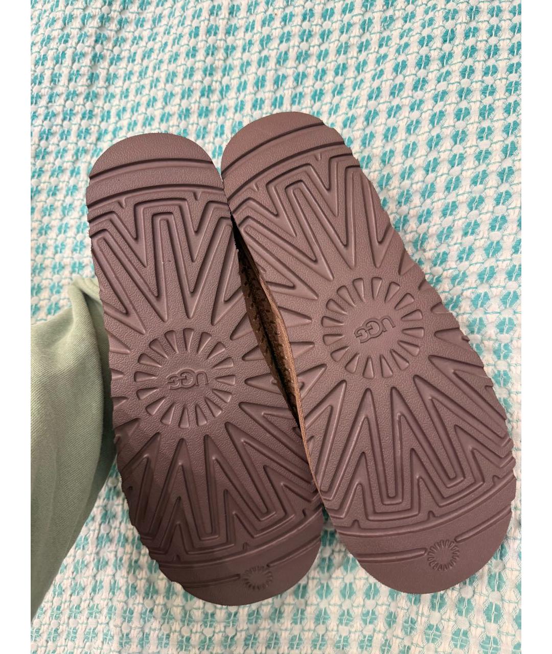 UGG AUSTRALIA Коричневые замшевые сабо, фото 7