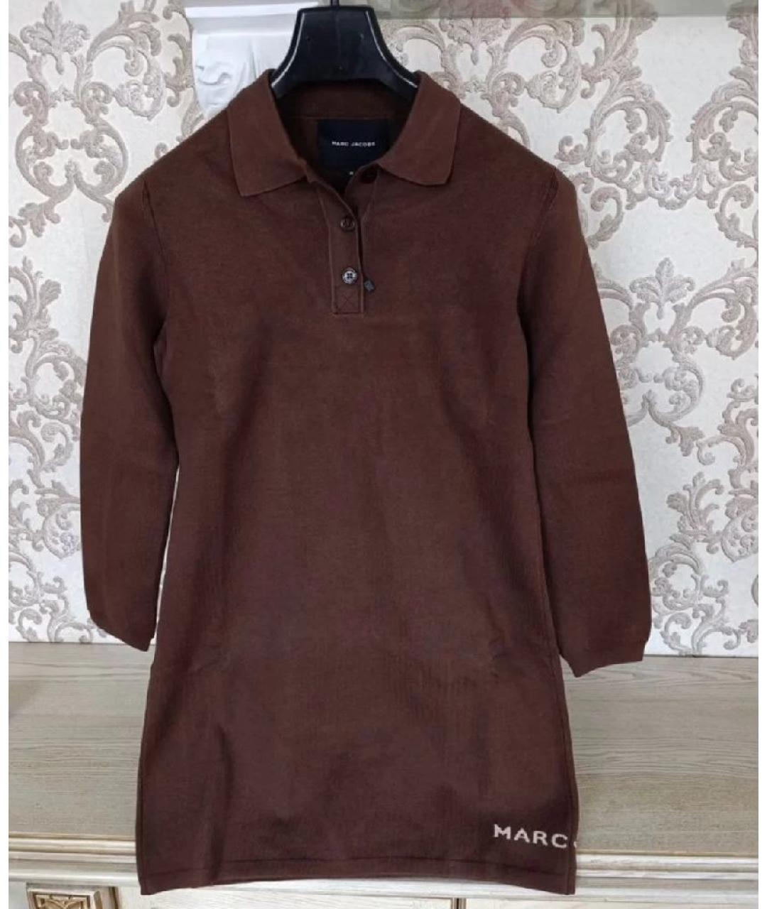 MARC JACOBS Коричневое хлопковое повседневное платье, фото 6