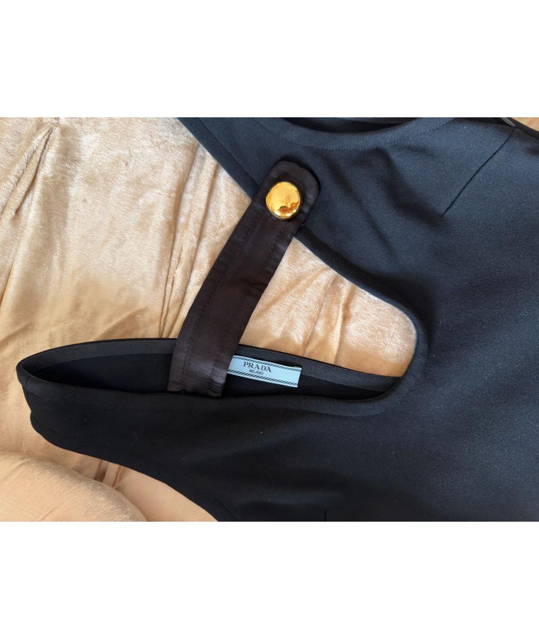 PRADA Черный хлопко-эластановый корсет, фото 5