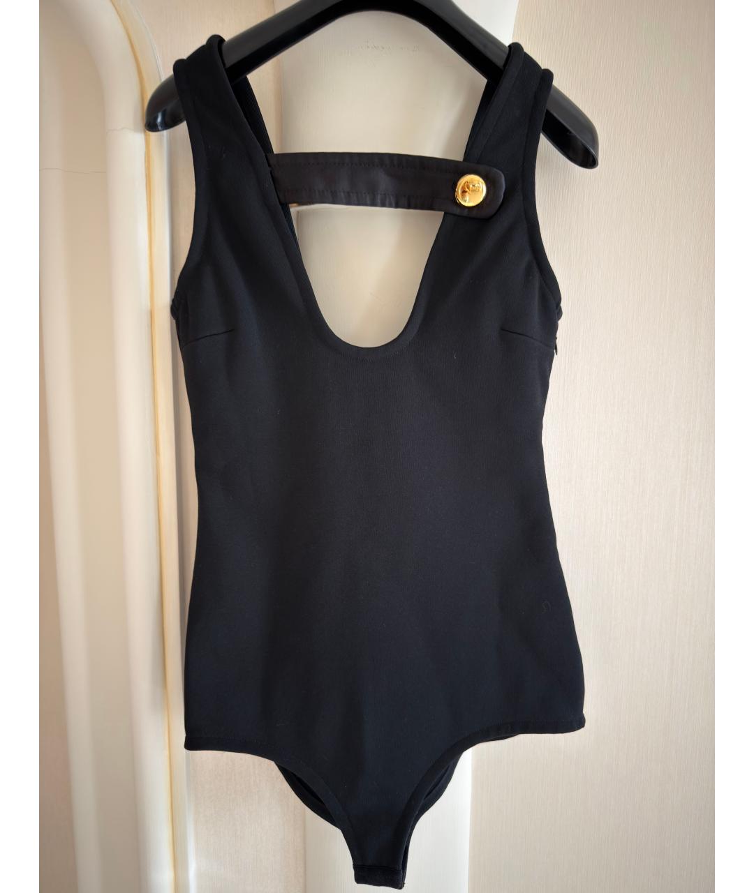 PRADA Черный хлопко-эластановый корсет, фото 8