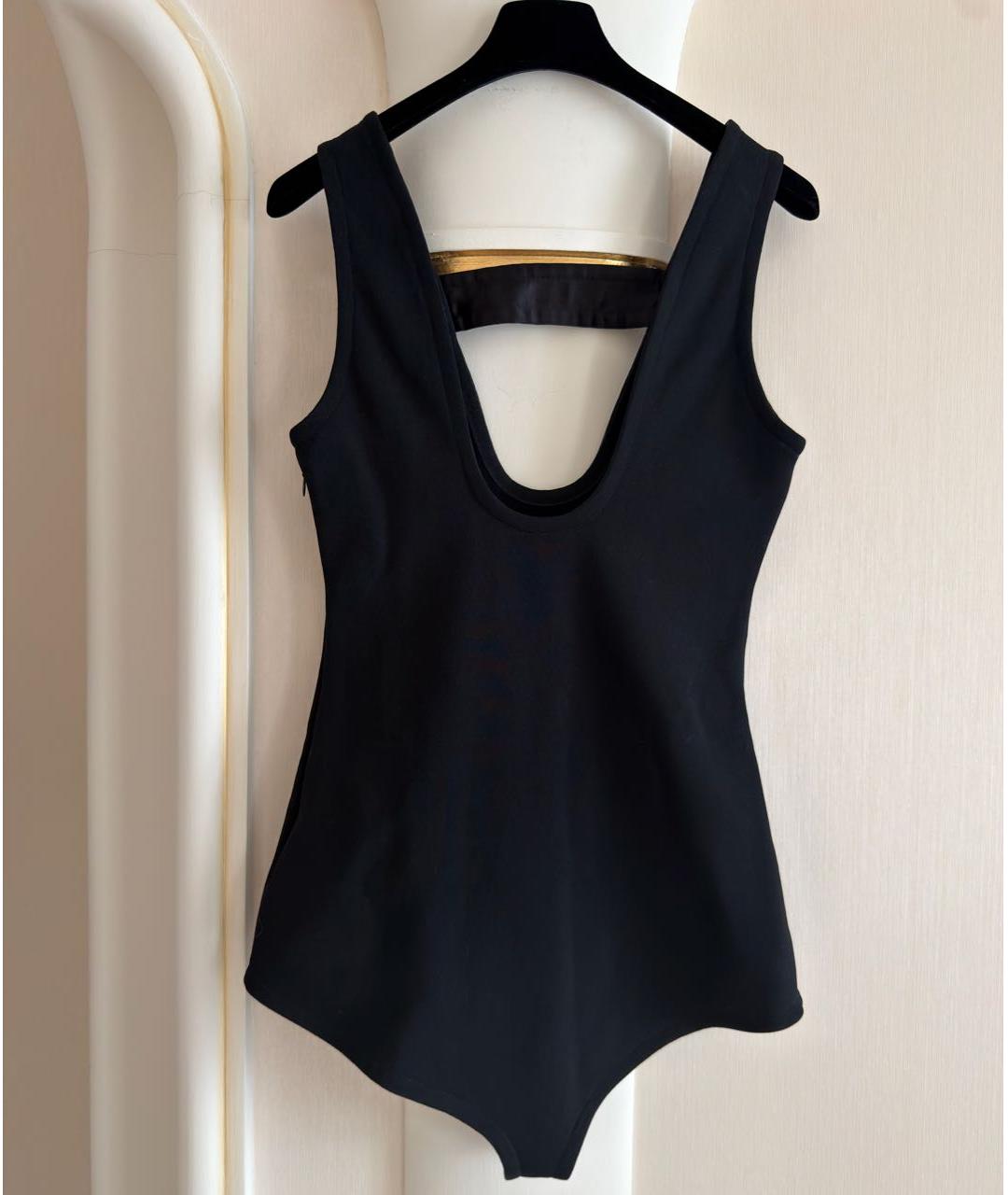 PRADA Черный хлопко-эластановый корсет, фото 4