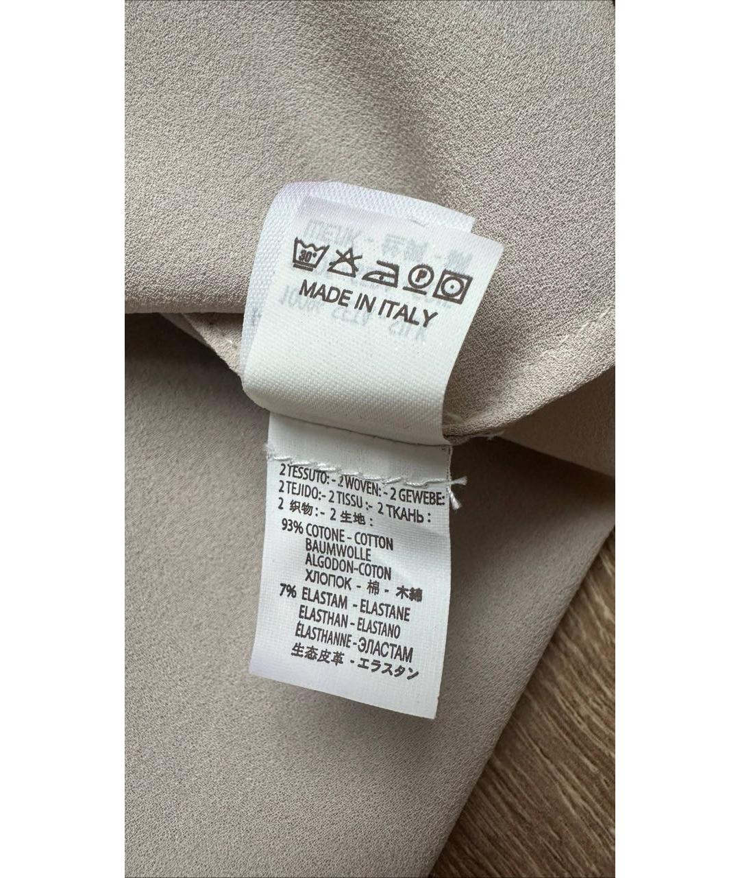 BRUNELLO CUCINELLI Бежевая шелковая блузы, фото 6