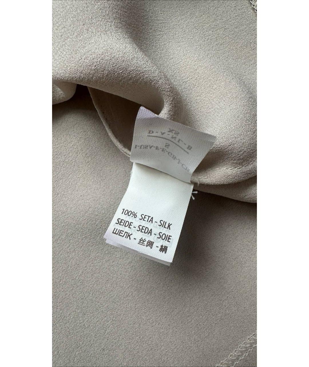 BRUNELLO CUCINELLI Бежевая шелковая блузы, фото 4