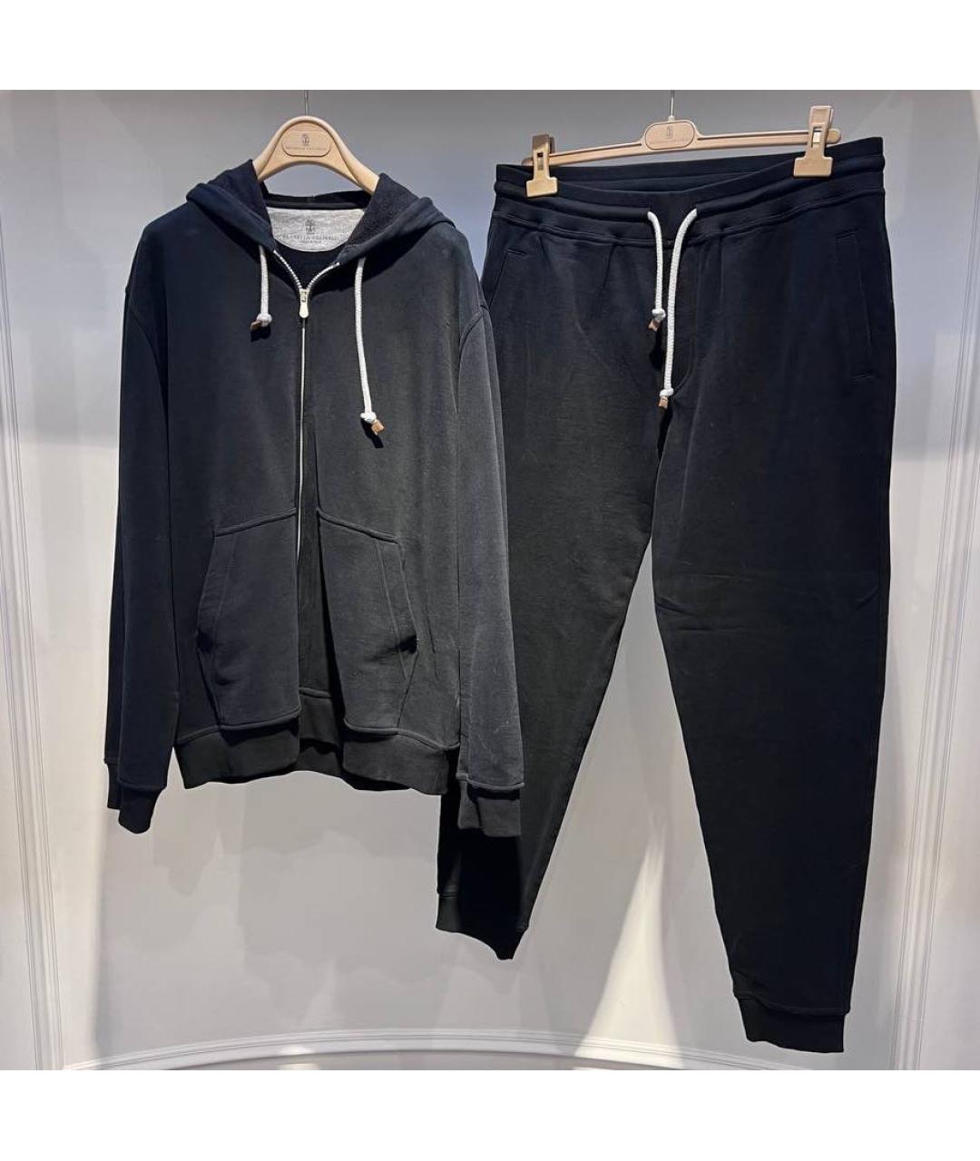 BRUNELLO CUCINELLI Черный хлопковый спортивный костюм, фото 3