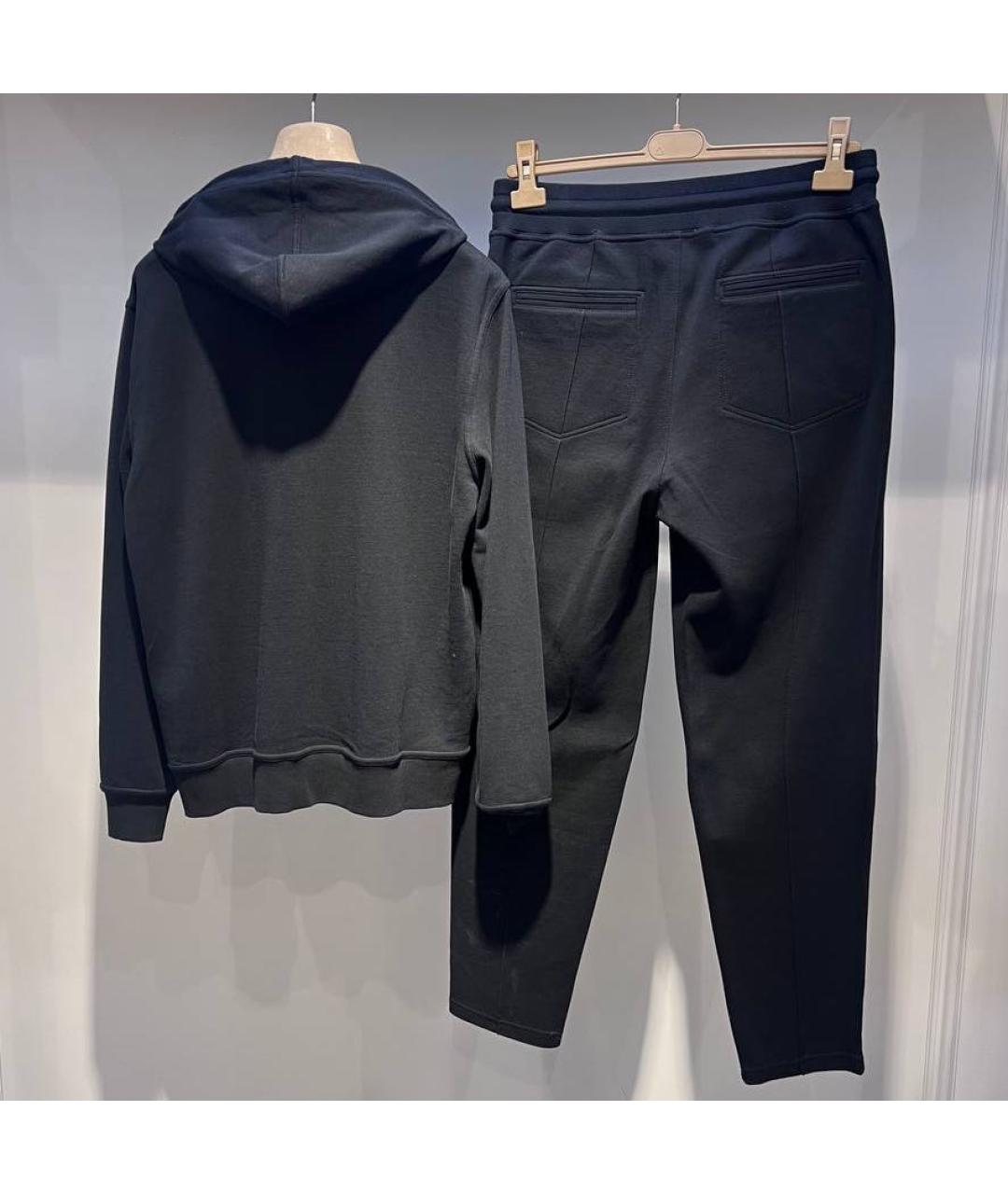 BRUNELLO CUCINELLI Черный хлопковый спортивный костюм, фото 2