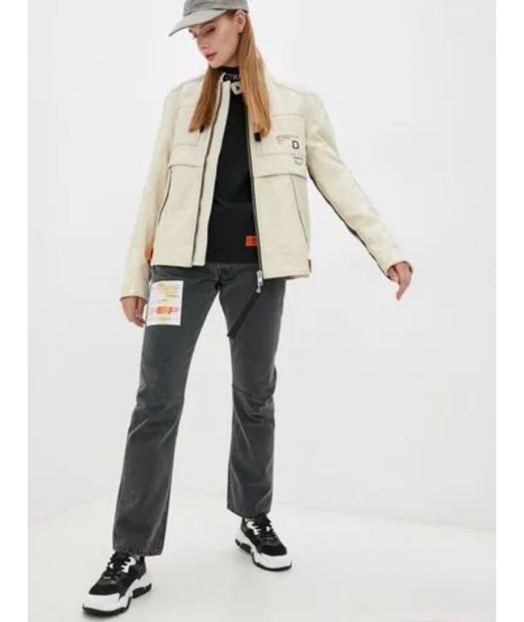 HERON PRESTON Серые хлопковые прямые джинсы, фото 2