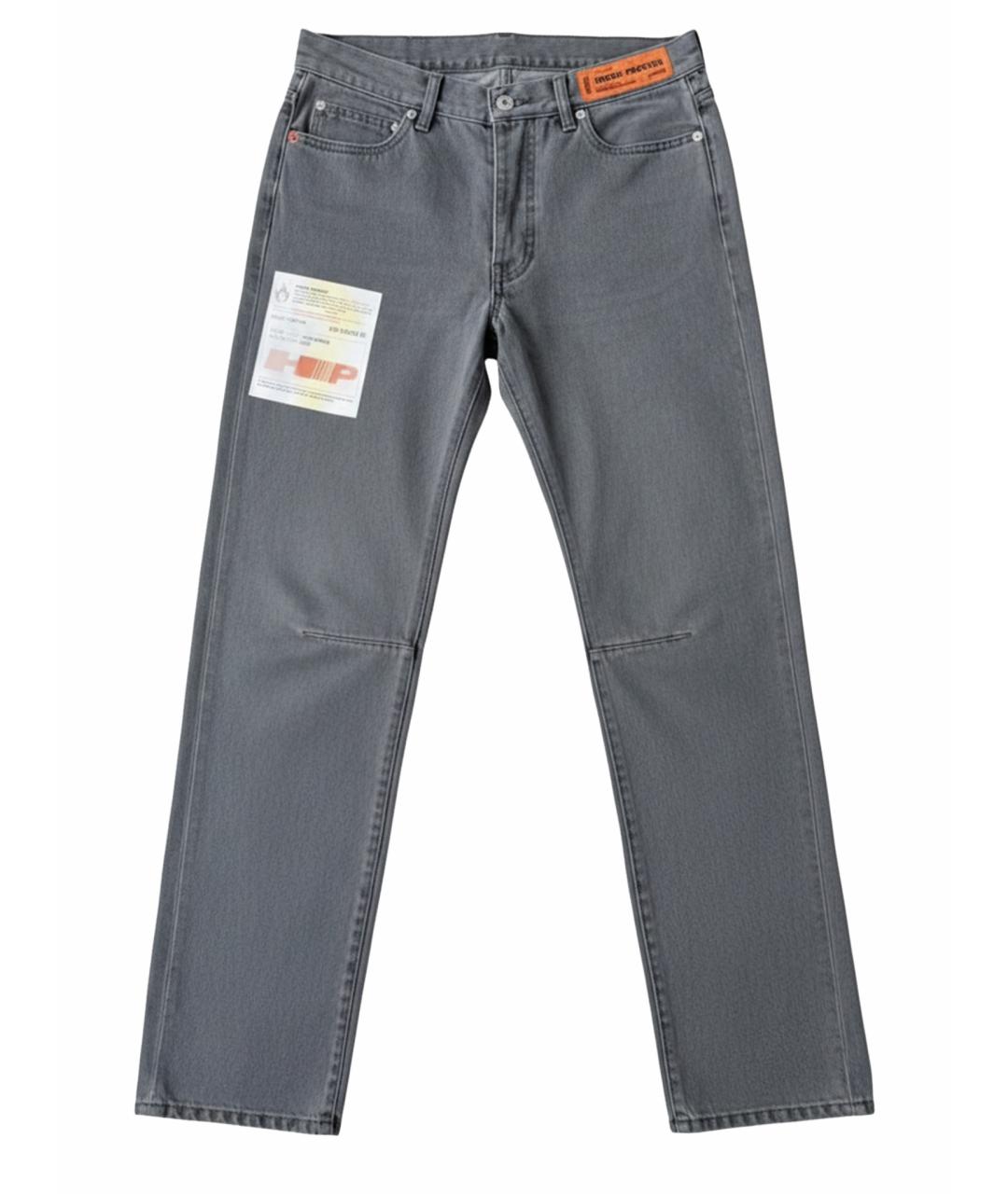 HERON PRESTON Серые хлопковые прямые джинсы, фото 1