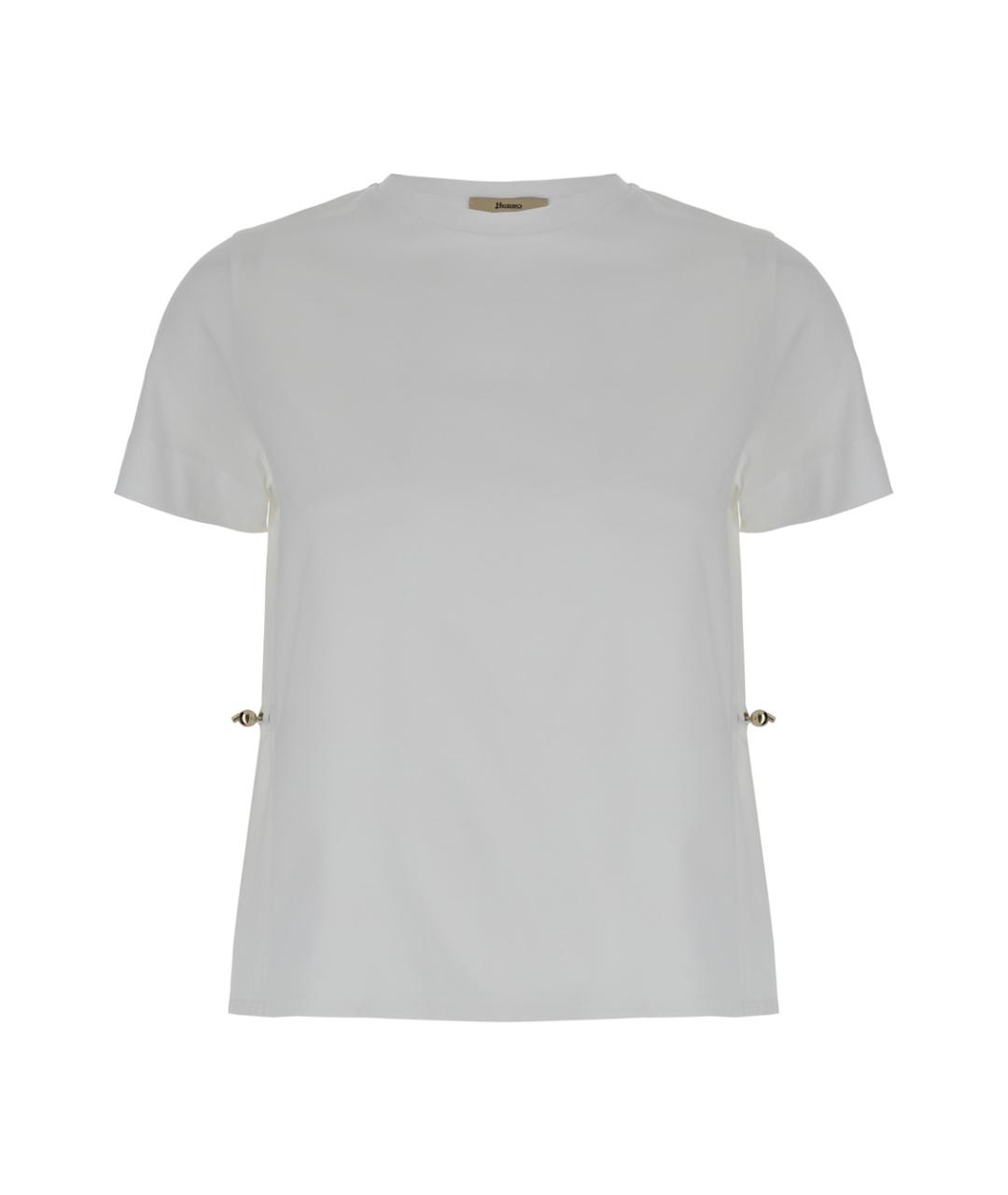 HERNO Белая хлопковая футболка, фото 1