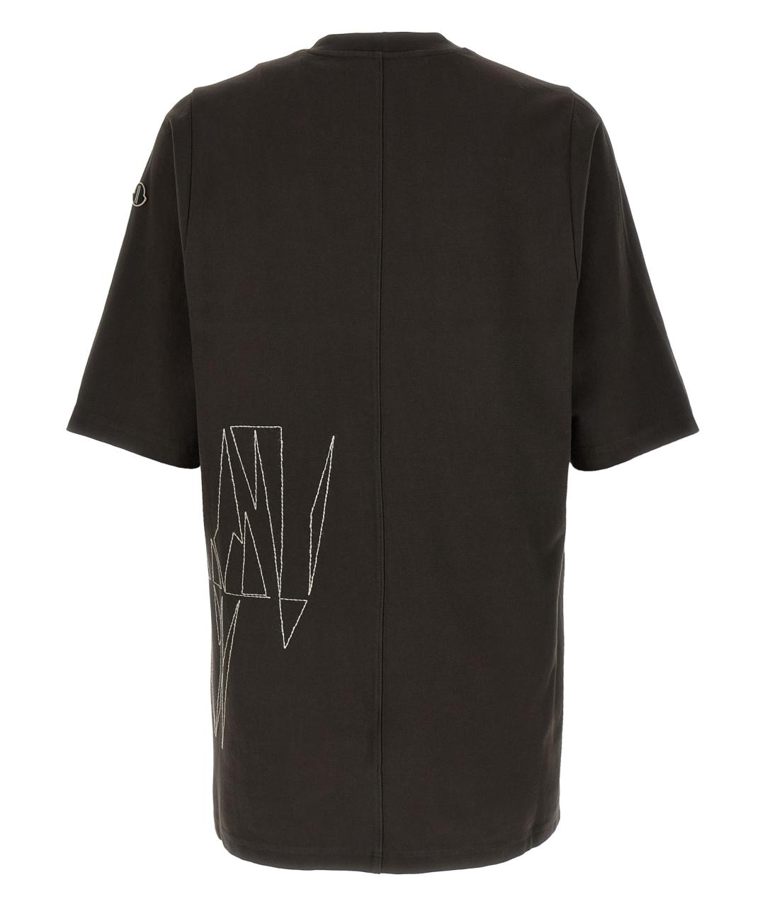 RICK OWENS Коричневая хлопковая футболка, фото 2