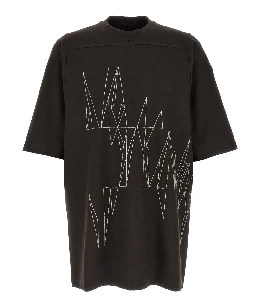 RICK OWENS Коричневая хлопковая футболка, фото 1