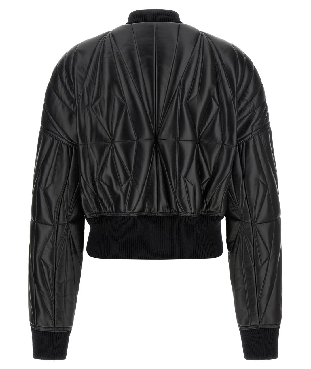 MONCLER Черная кожаная куртка, фото 2