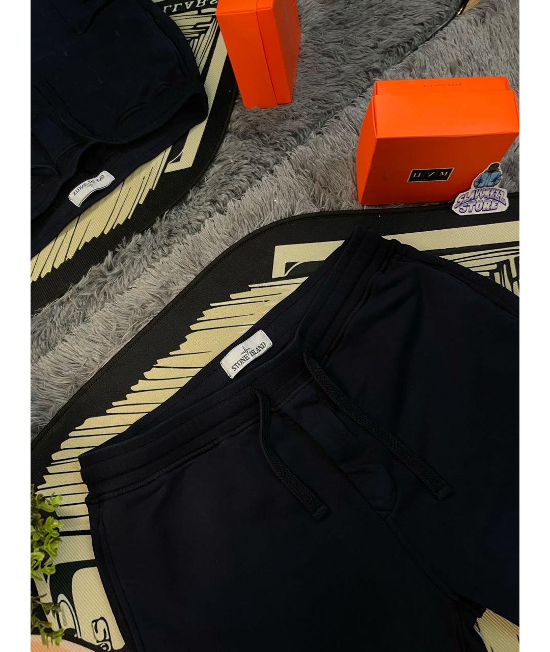 STONE ISLAND Темно-синие шорты, фото 5