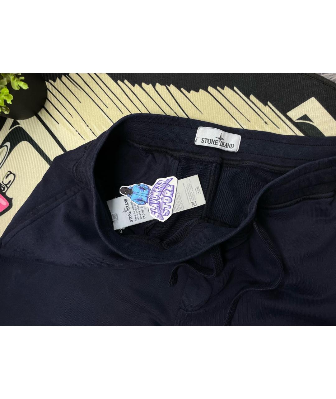 STONE ISLAND Темно-синие шорты, фото 4