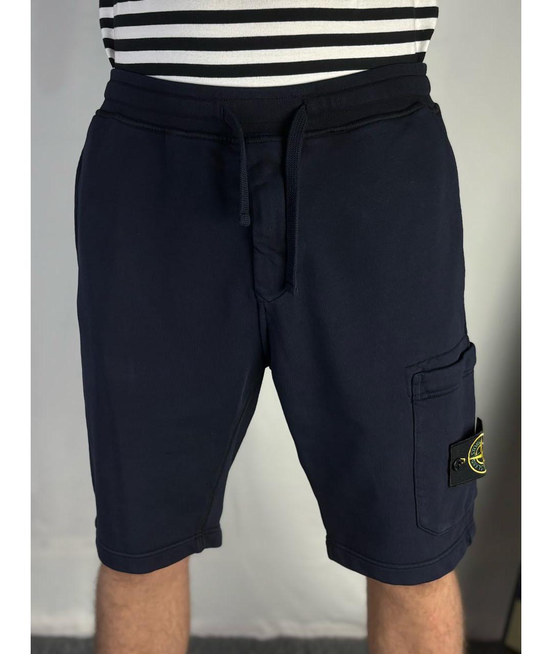 STONE ISLAND Темно-синие шорты, фото 6