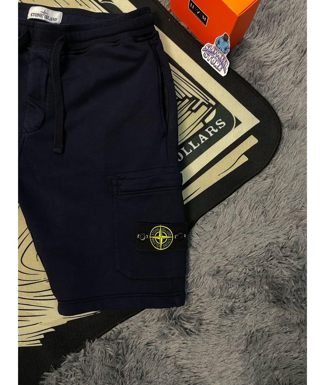 STONE ISLAND Темно-синие шорты, фото 3