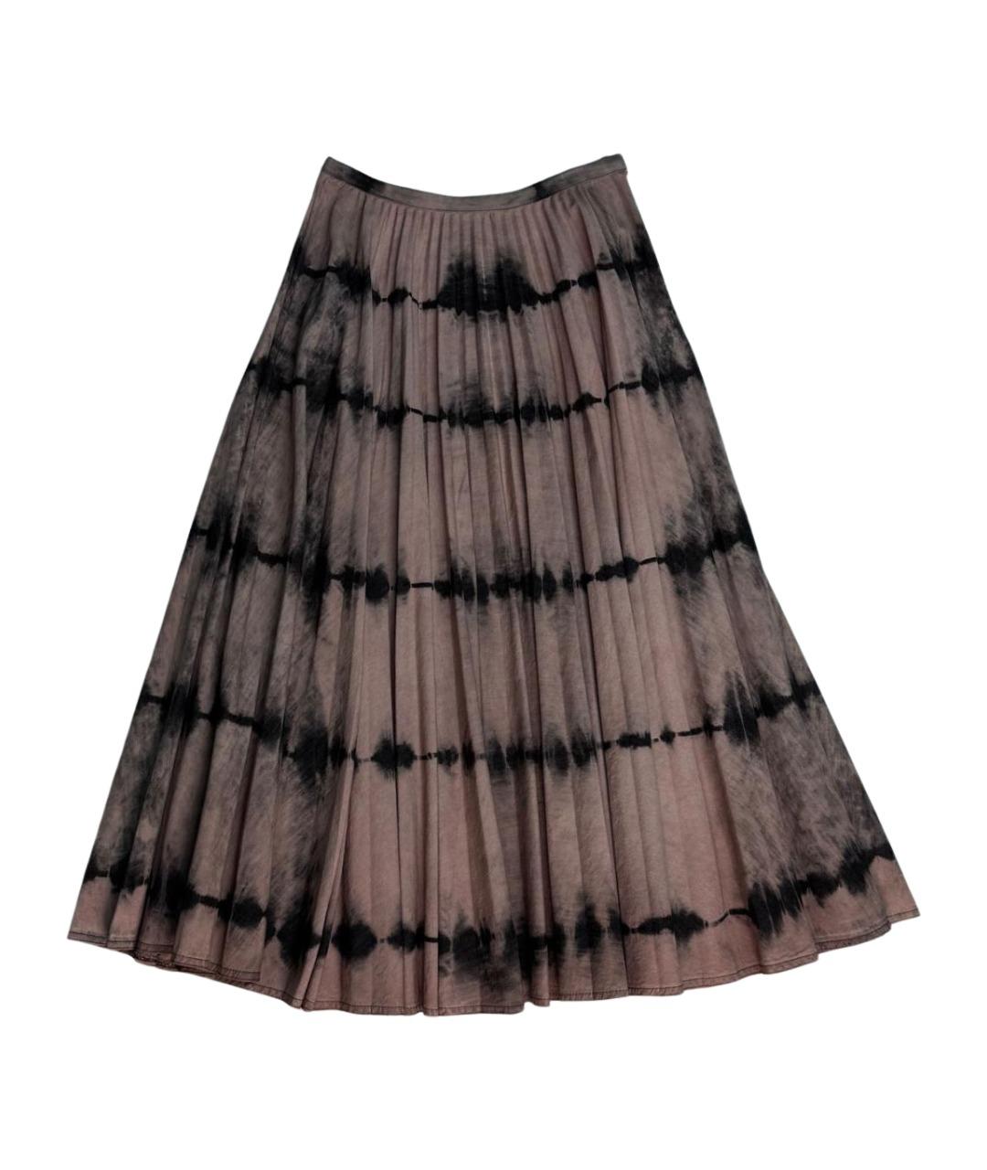 CHRISTIAN DIOR Мульти хлопковая юбка миди, фото 1