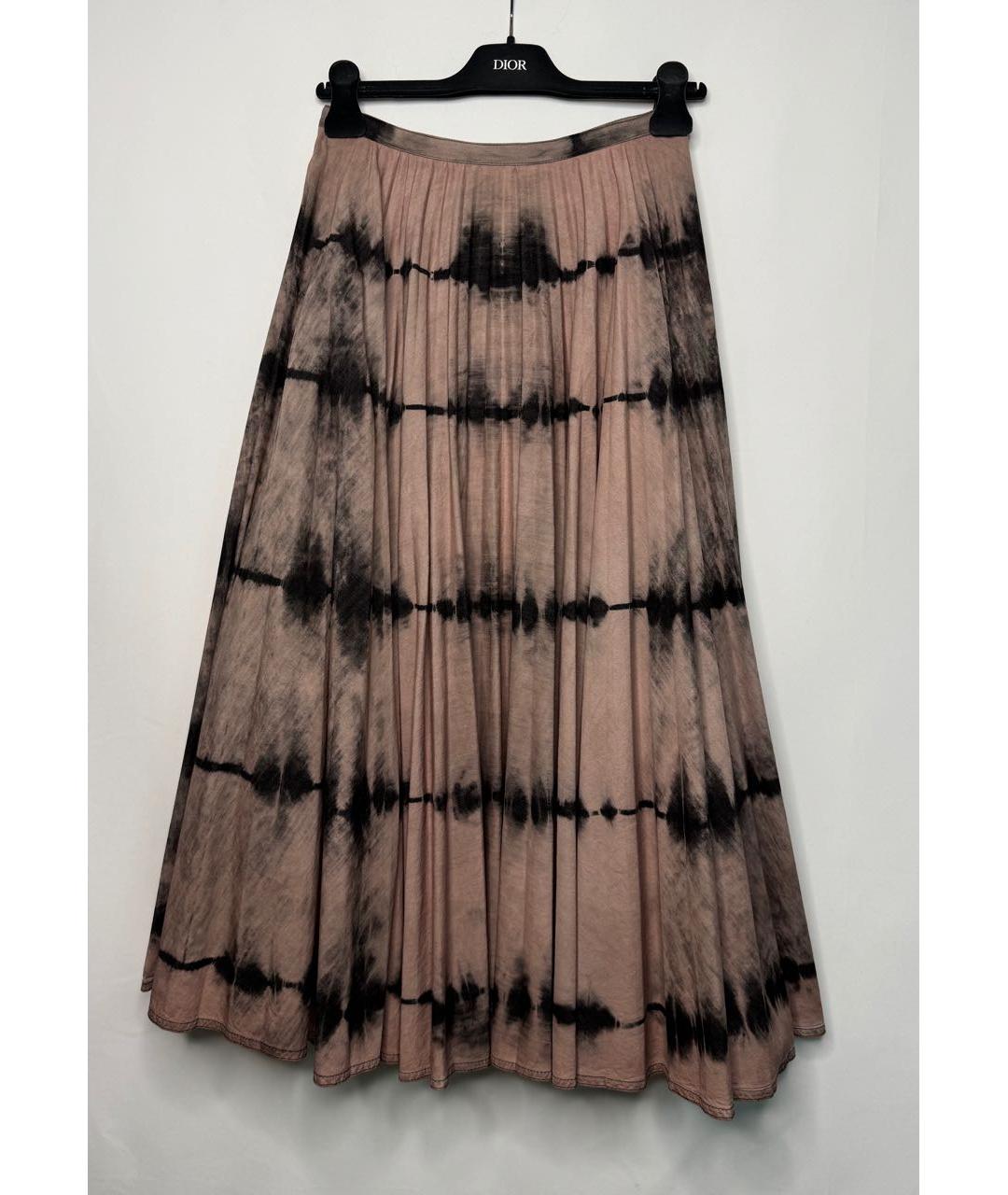 CHRISTIAN DIOR Мульти хлопковая юбка миди, фото 3