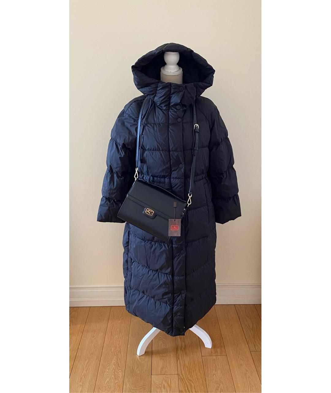 WEEKEND MAX MARA Черный полиэстеровый пуховик, фото 5