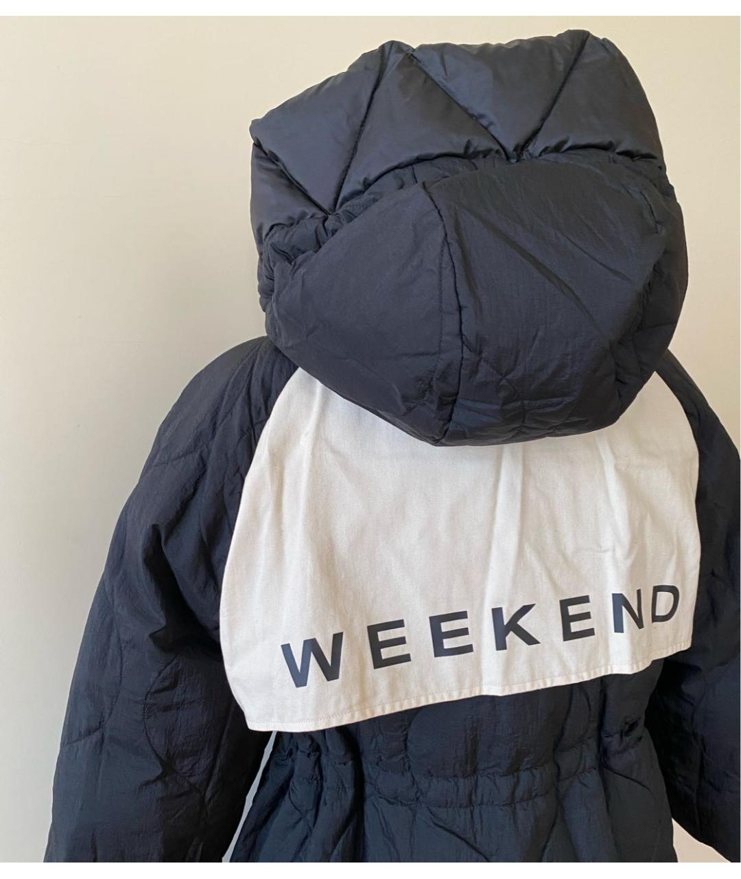 WEEKEND MAX MARA Черный полиэстеровый пуховик, фото 3