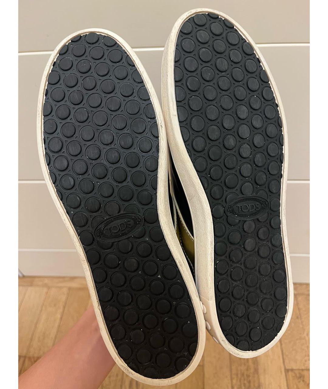 TOD'S Черные кожаные кеды, фото 7