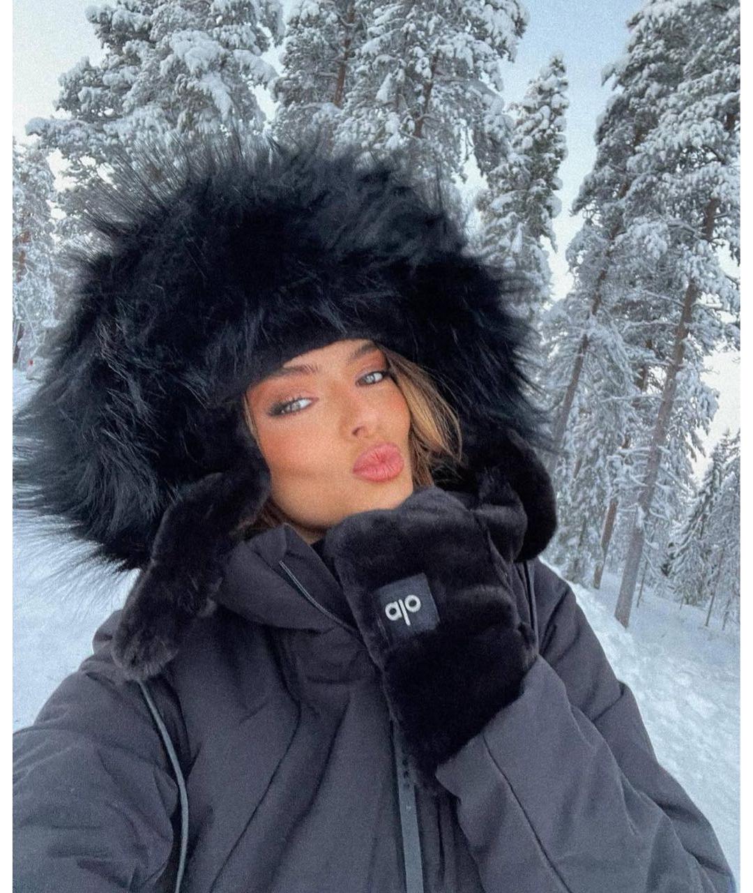 ALO YOGA Черные варежки, фото 4