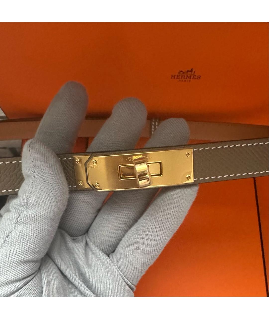 HERMES Коричневый кожаный ремень, фото 3
