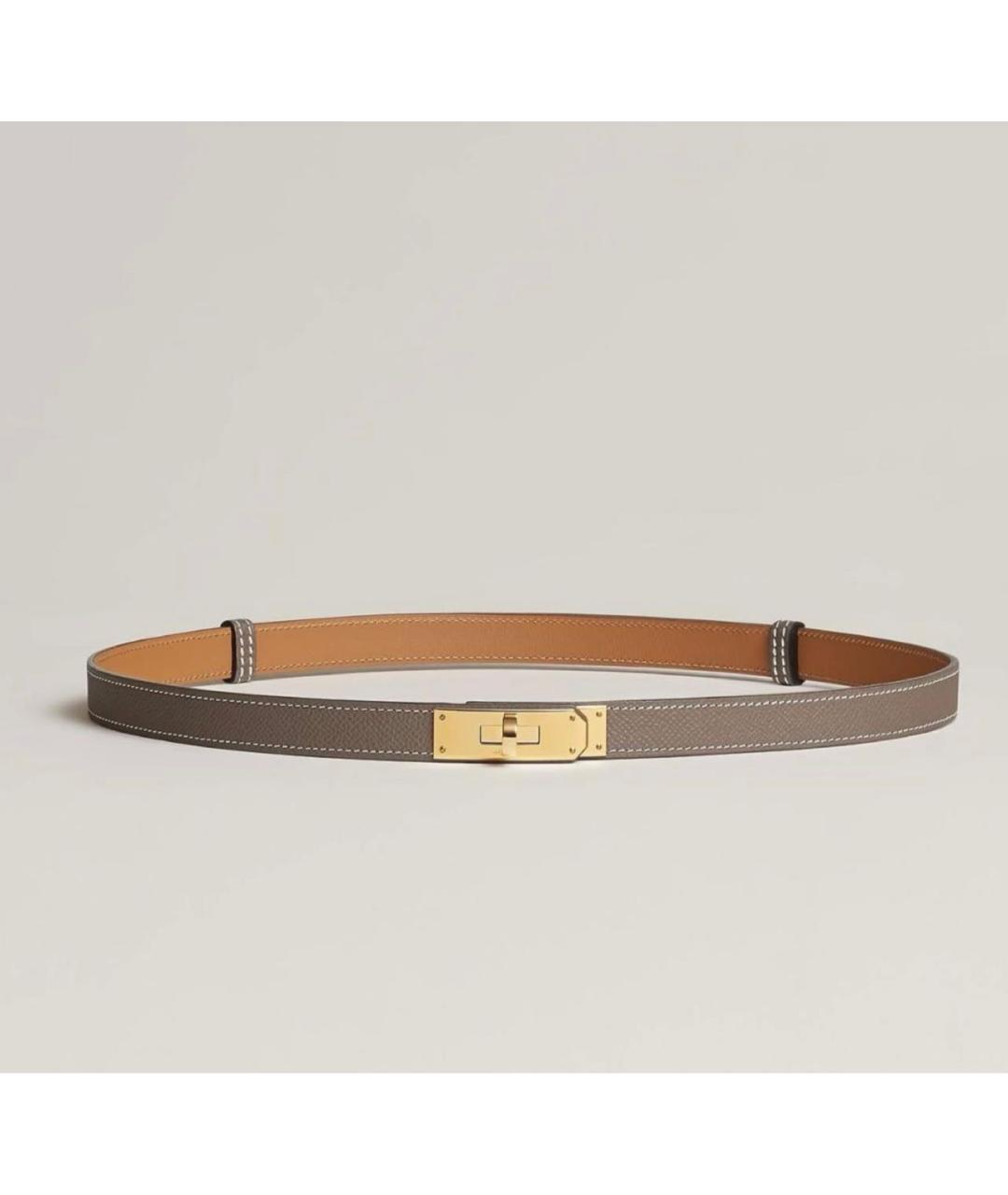HERMES Коричневый кожаный ремень, фото 4